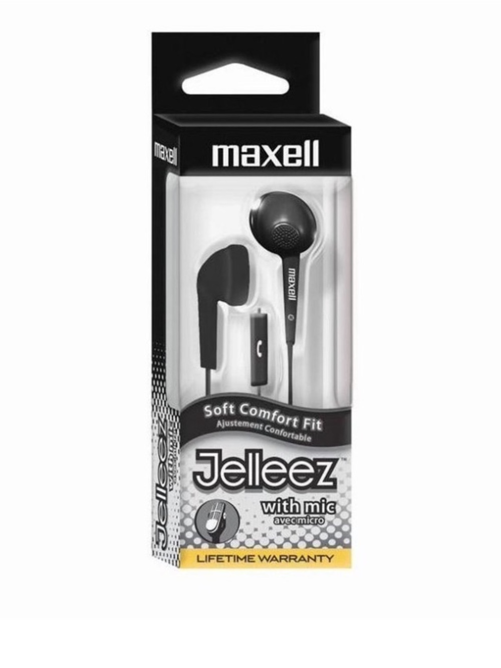 Maxell Jelleez Soft Comfort Fit Earbuds with Mic — Black
E113